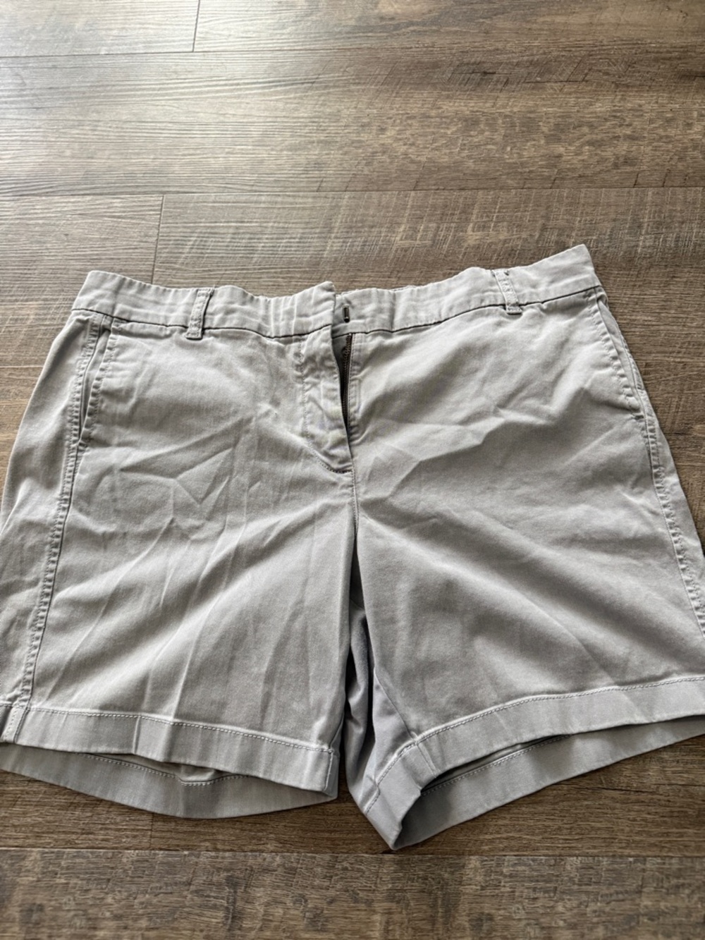 J. Crew Light Gray Women's Chino Bermuda Shorts